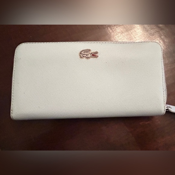 “water/summer-proof” LACOSTE Gray HANDBAG TOTE  & spacious WALLET! - Picture 12 of 14